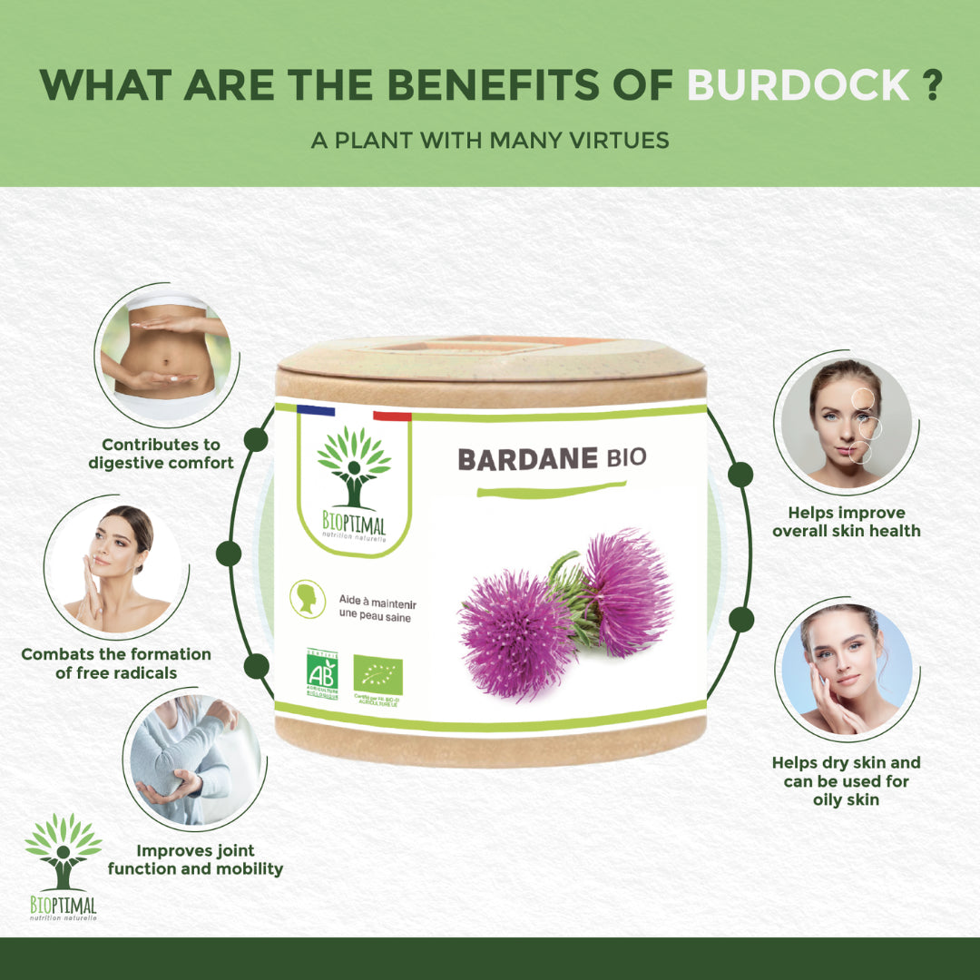Organic Burdock Beauty Skin Food Supplement - Pure n' Bio