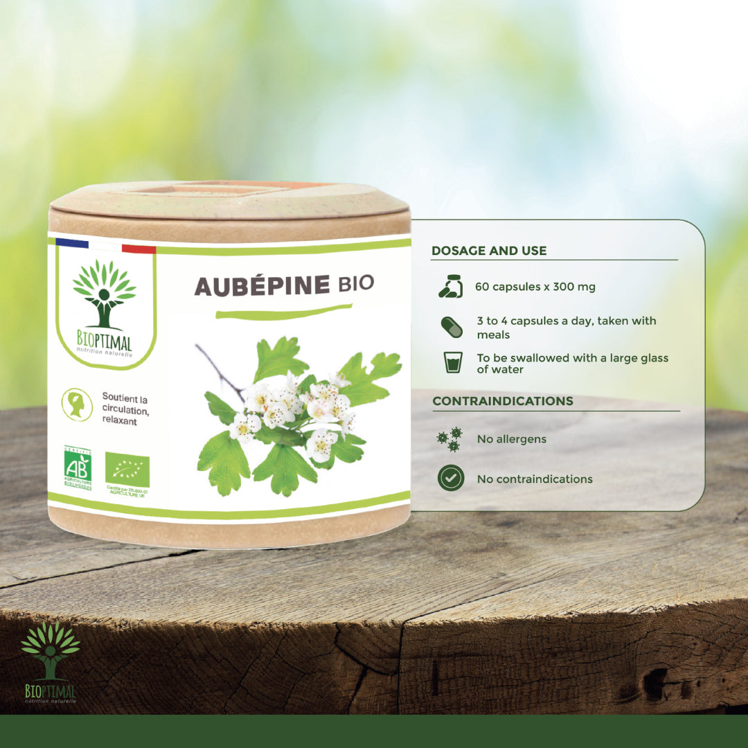Organic Hawthorn Relaxation & Anti-Stress Food Supplement - Pure n' Bio
