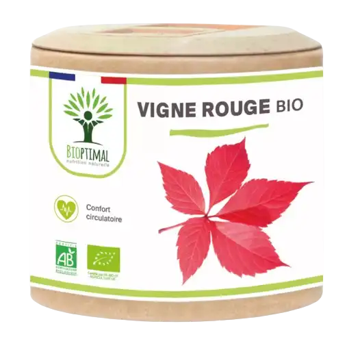 Organic Red Vine Leaf Supplement – Boosts Circulation & Enhances Skin Radiance | Made in France