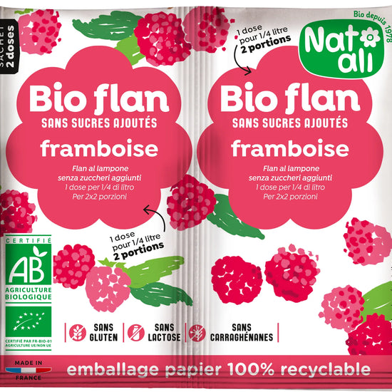 Bio-Flan Organic Dessert - Available in Strawberry, Raspberry, and Rose Flavors - Pure n' Bio