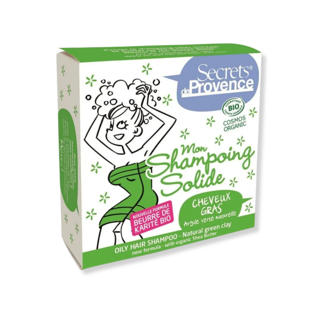 Organic Green Clay Solid Shampoo for Oily Hair - Pure n' Bio