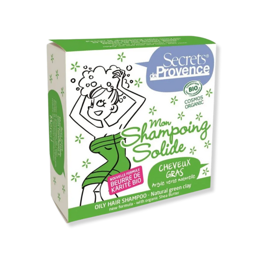 Organic Green Clay Solid Shampoo for Oily Hair - Pure n' Bio