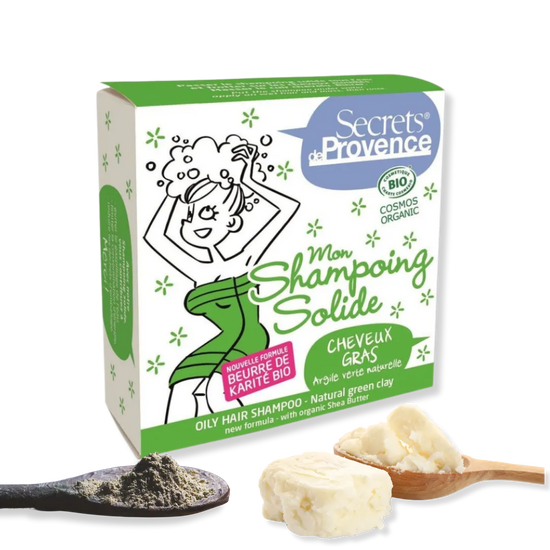 Organic Green Clay Solid Shampoo for Oily Hair - Pure n' Bio