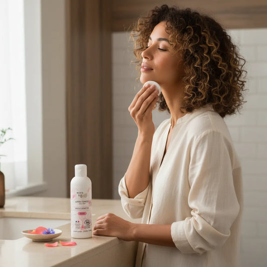 لوشن تونر عضوي بماء الورد وماء أزهار الذرة – صُنع في فيشي، فرنسا | بورن تو بيو فيشي