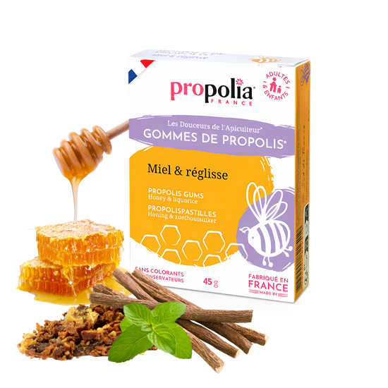 Propolis Gums Honey & Licorice 100% Natural - Pure n' Bio