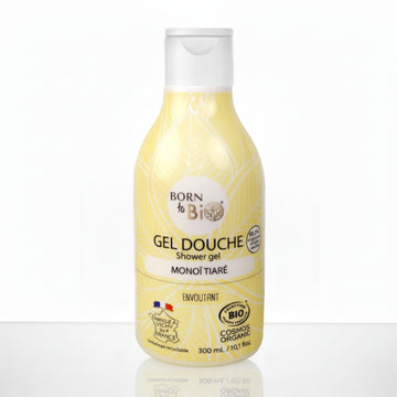 جل الاستحمام برائحة المونوي وتيارِي – مُعتمد عضويًا | بورن تو بيو فيشي