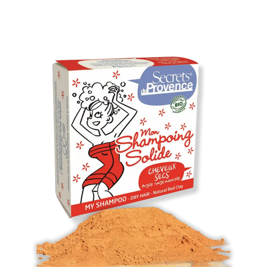 Organic Solid Red Clay Shampoo for Dry Hair - Pure n' Bio