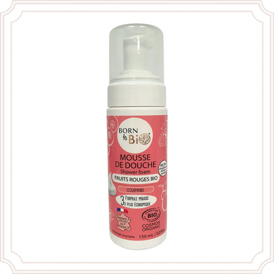 Organic Red Fruits Shower Foam – رغوة استحمام عضوية بالفواكه الحمراء | Pure n Bio الصيدلية الفرنسية