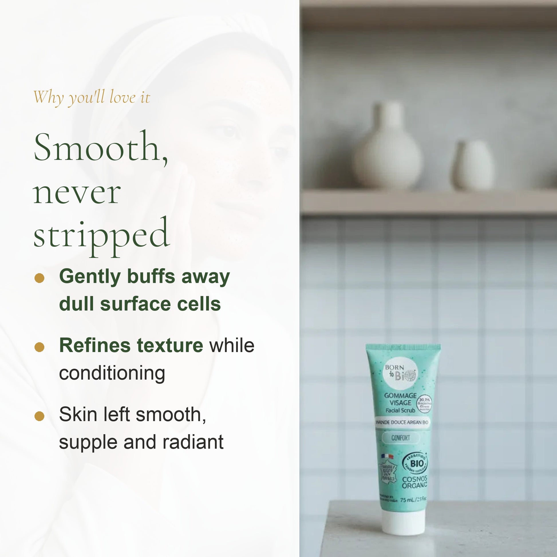 Sweet Almond Argan Face Scrub – slide 2