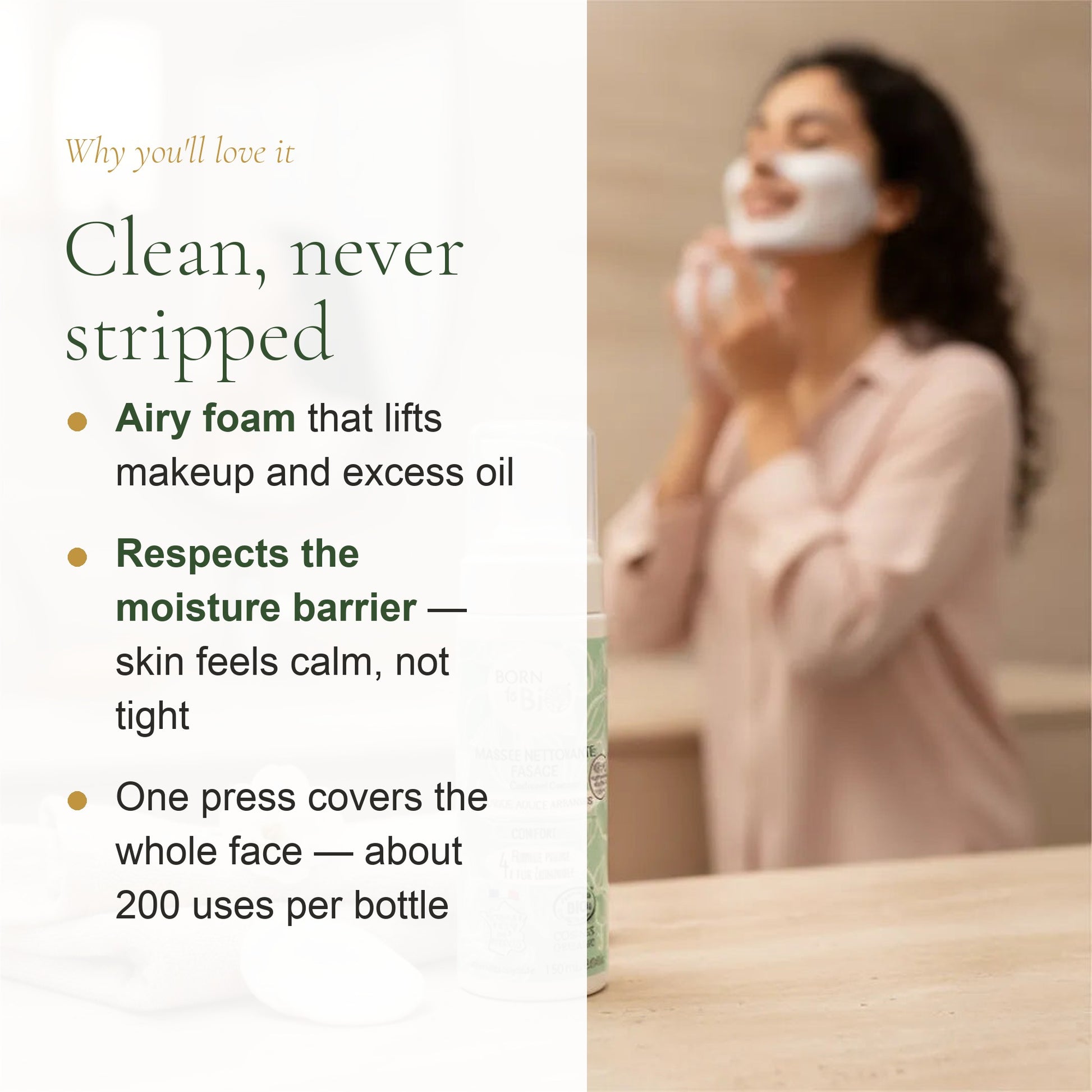 Organic Almond & Argan Face Cleansing Foam – slide 2