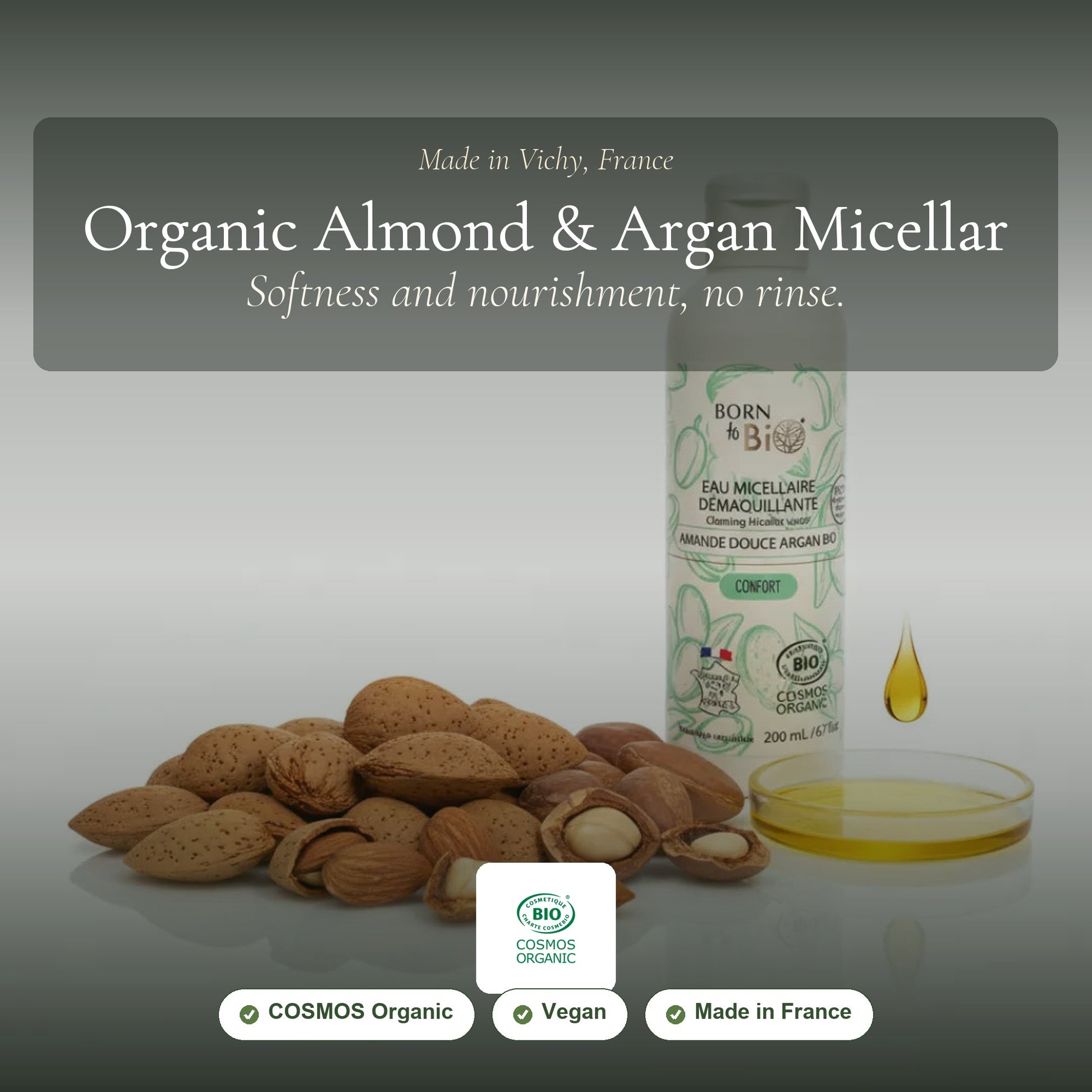 Organic Almond & Argan Micellar Water – slide 1