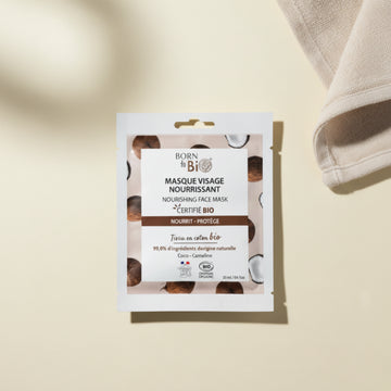قناع القطن العضوي المغذّي للبشرة – مُعتمد عضويًا | بورن تو بيو فيشي