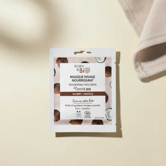 قناع القطن العضوي المغذّي للبشرة – مُعتمد عضويًا | بورن تو بيو فيشي