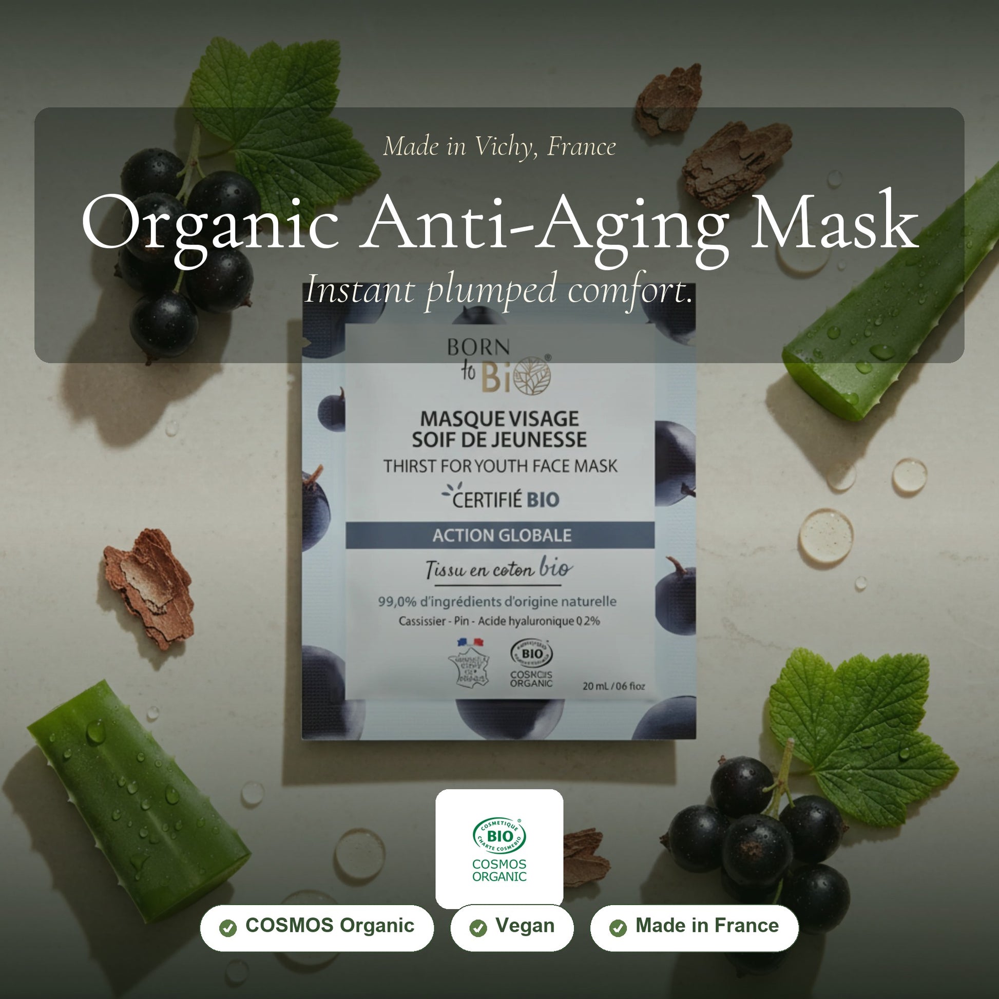 Organic Anti-Aging Cotton Face Mask – slide 1