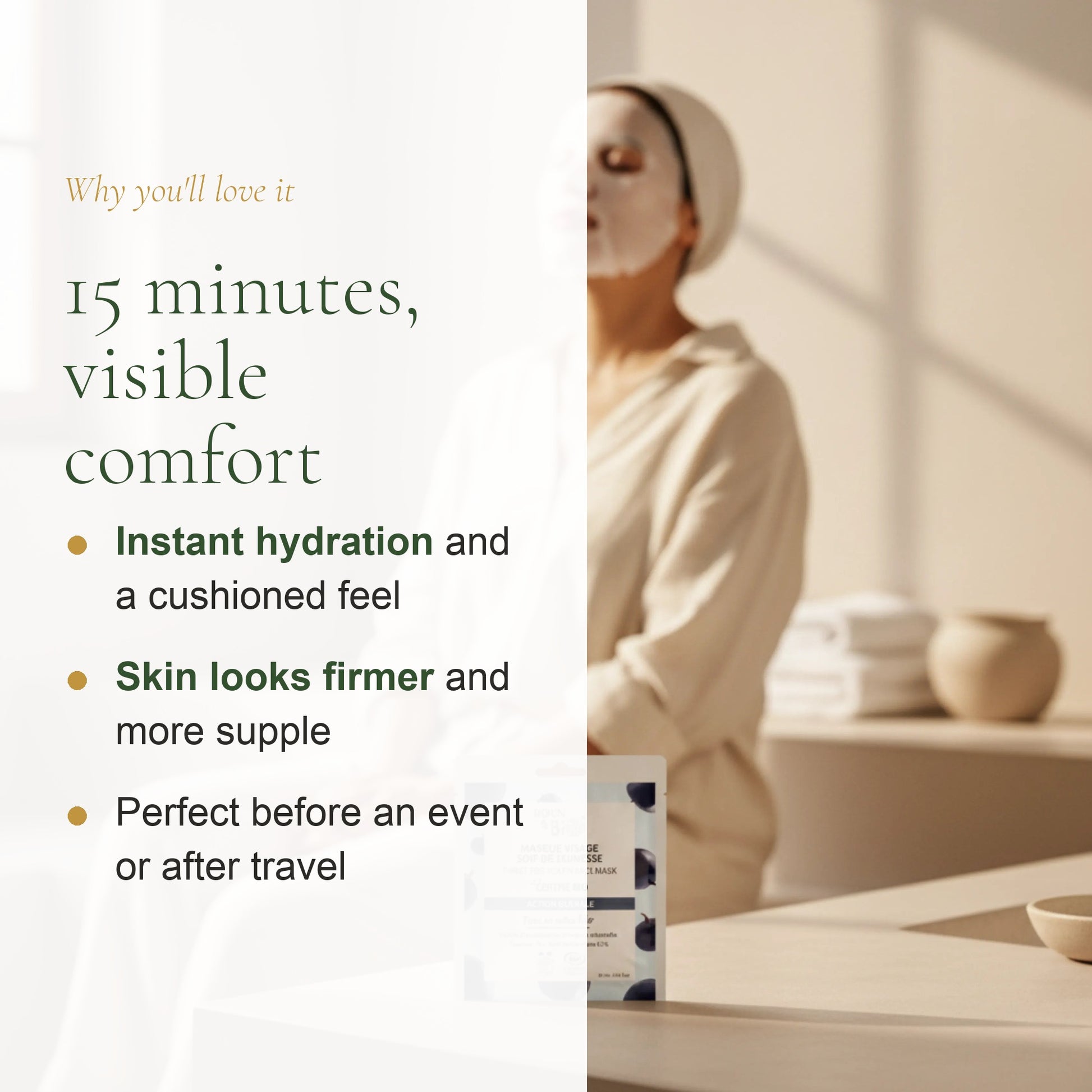 Organic Anti-Aging Cotton Face Mask – slide 2