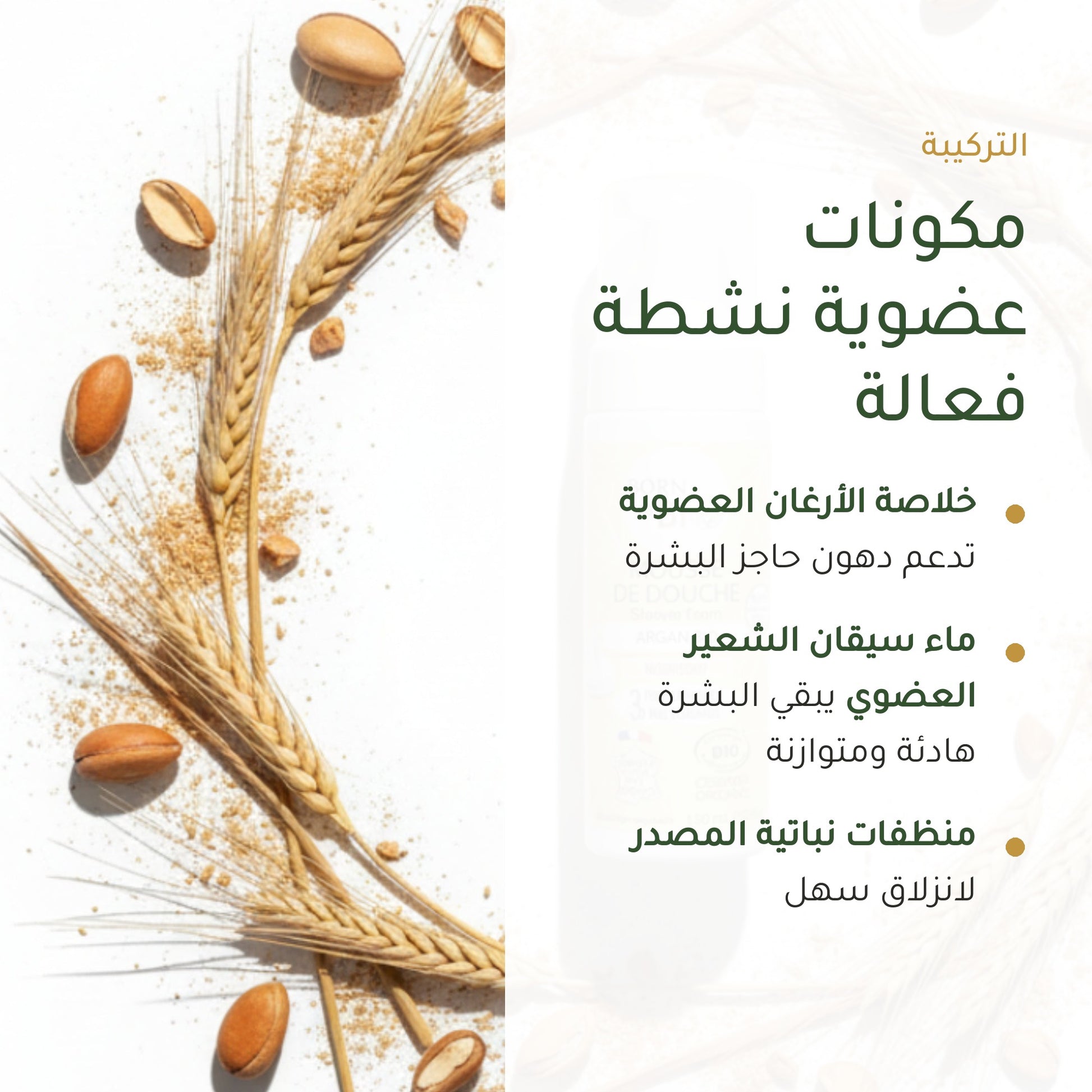 رغوة استحمام عضوية بزيت الأرغان – مُعتمدة عضويًا | بورن تو بيو فيشي – شريحة 3