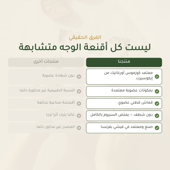 قناع القطن العضوي بخلاصة الباوباب لترطيب وتجديد البشرة – مُعتمد عضويًا | بورن تو بيو فيشي – شريحة 5