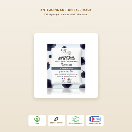 [EN] Organic Anti-Aging Cotton Face Mask – Made in Vichy, France | Born to Bio Vichy – slide 1