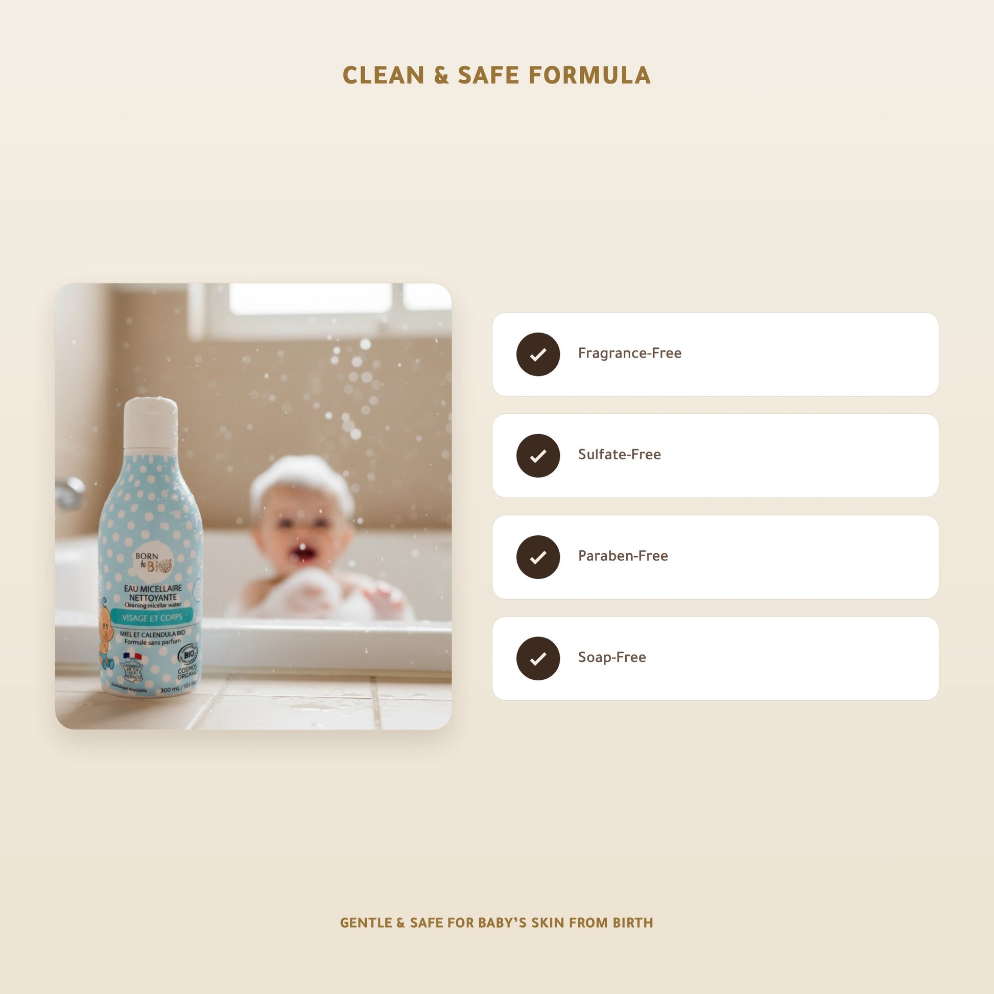 Organic Micellar Cleansing Water for Baby – Certified Organic | Born to Bio Vichy – slide 2