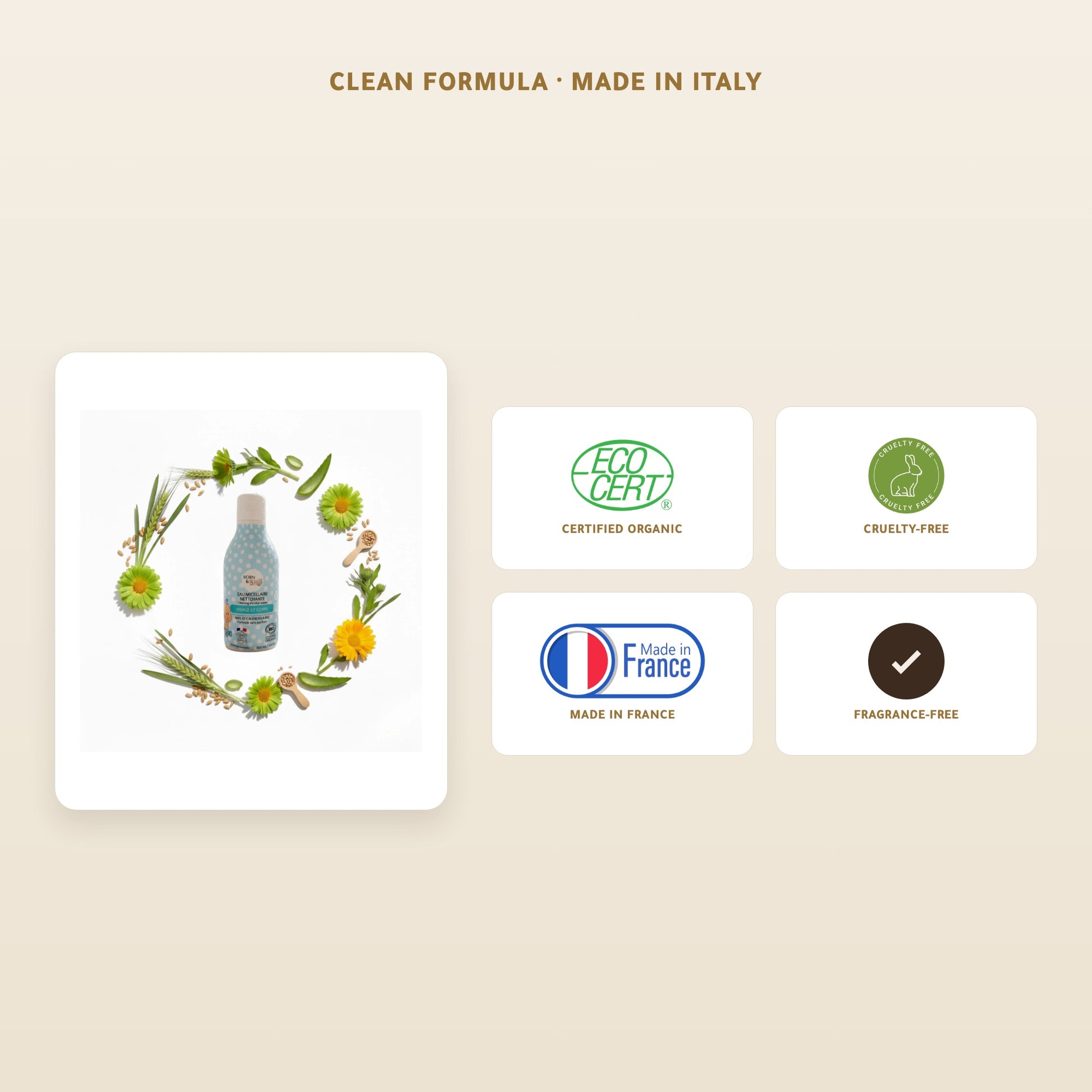 Organic Micellar Cleansing Water for Baby – Certified Organic | Born to Bio Vichy – slide 5