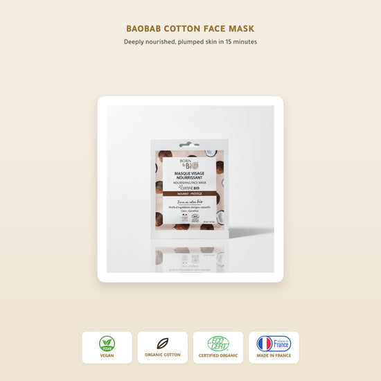 [EN] Organic Cotton Mask with Baobab Extract – Certified Organic | Born to Bio Vichy – slide 1