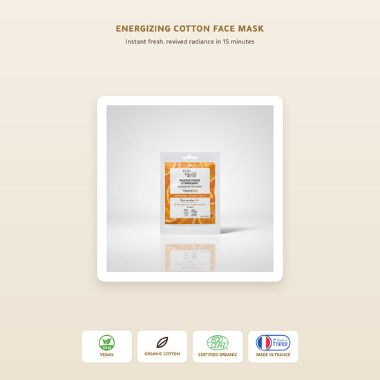 Organic Energizing Cotton Face Mask – Certified Organic | Born to Bio Vichy – slide 1