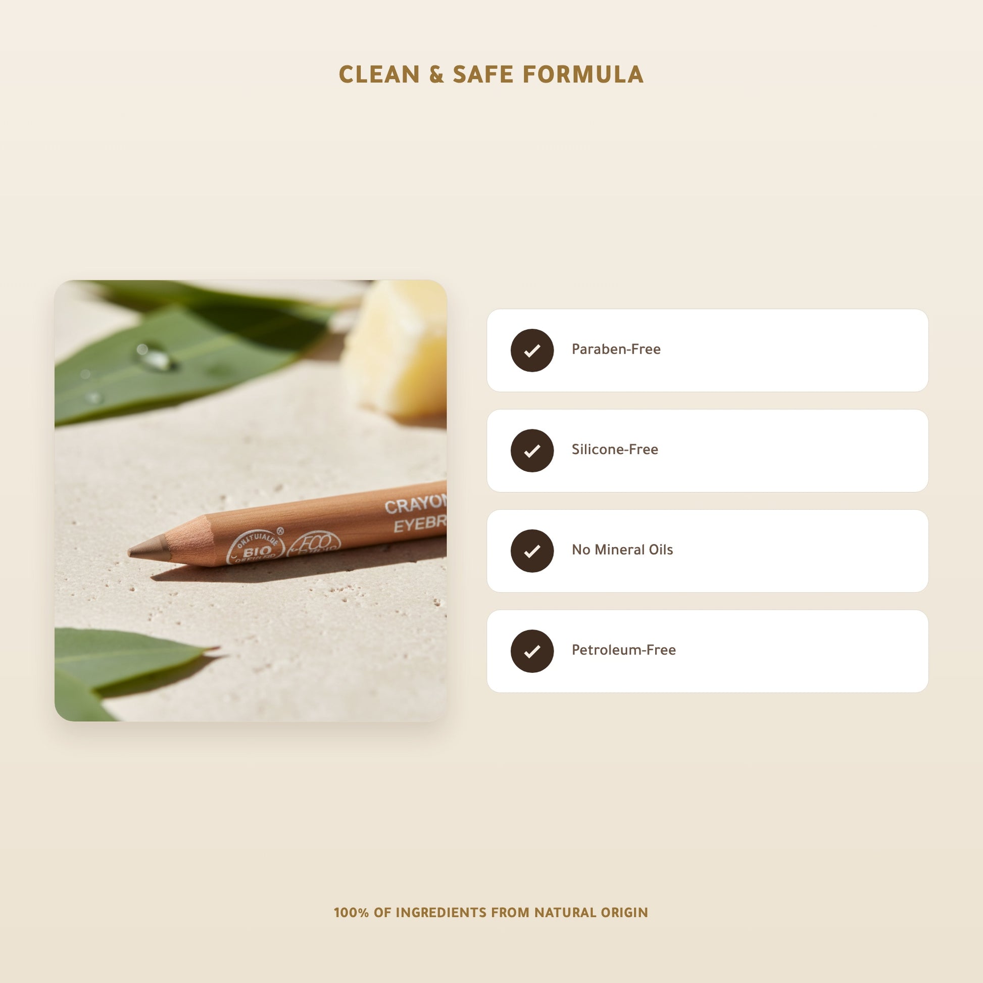 [EN] Organic Eyebrow Pencil – French Formula | Born to Bio Vichy – slide 3