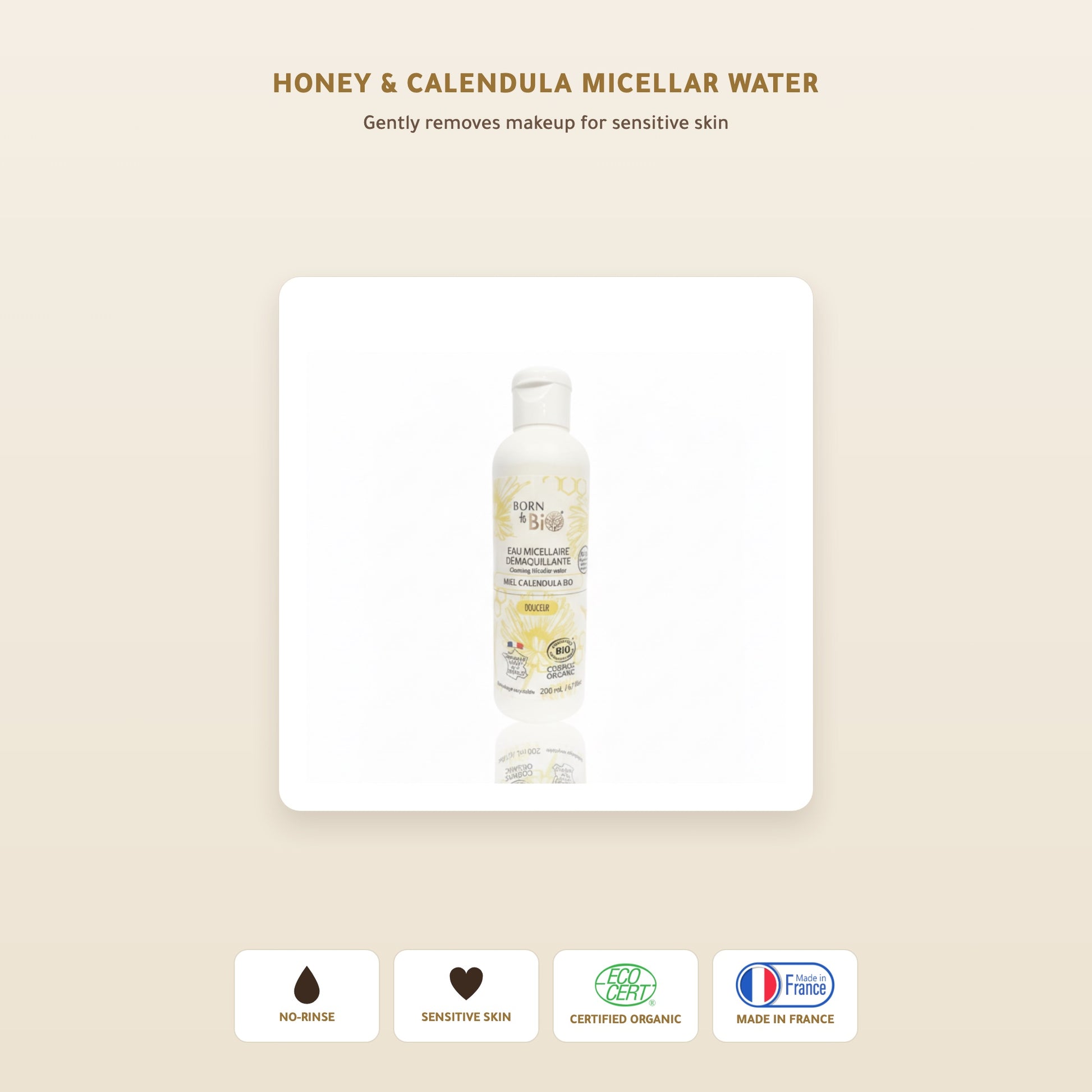 [EN] Organic Honey & Calendula Micellar Water – Made in Vichy, France | Born to Bio Vichy – slide 1