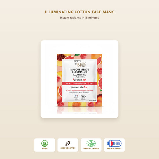 [EN] Organic Illuminating Cotton Face Mask – Made in Vichy, France | Born to Bio Vichy – slide 1