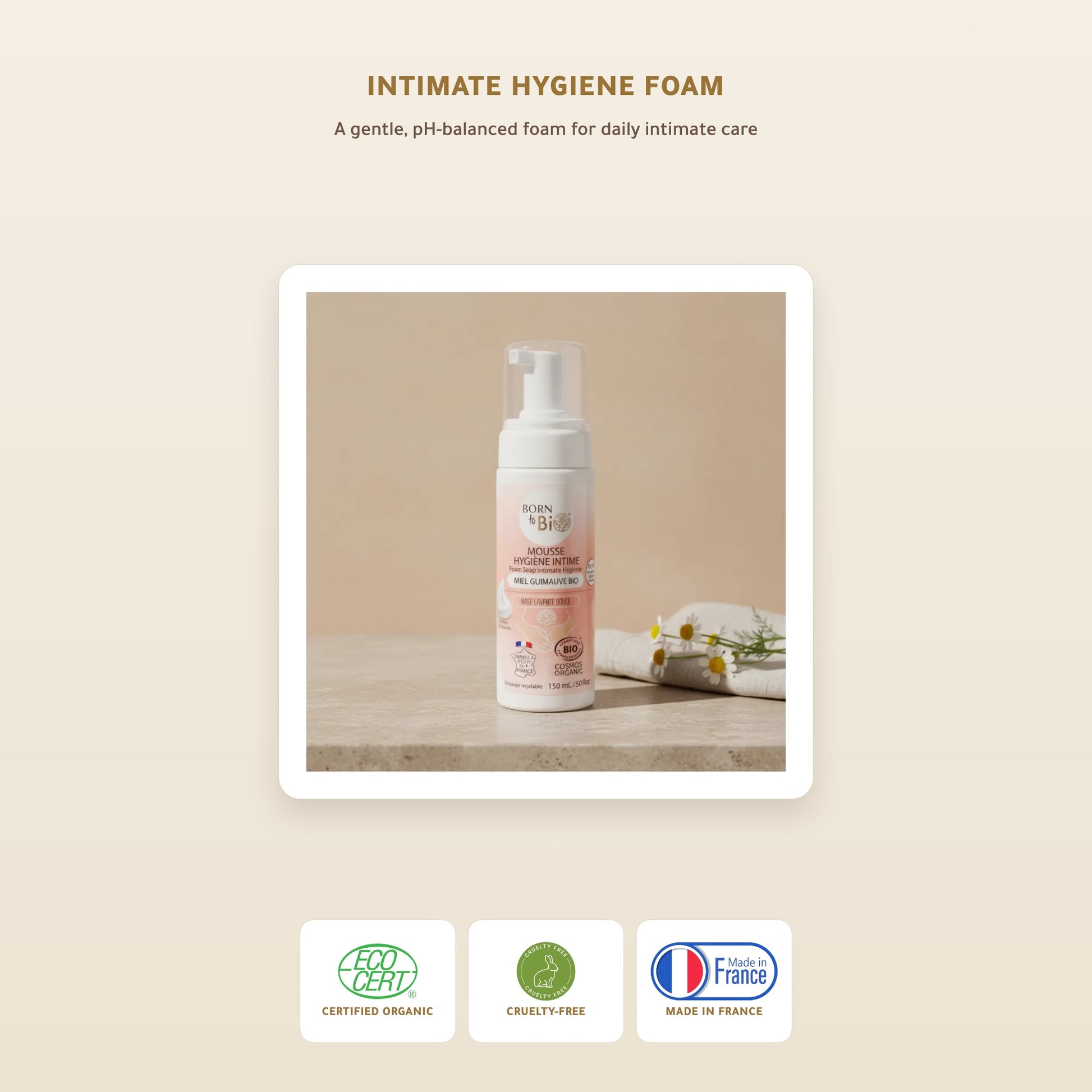 Organic Honey & Marshmallow Intimate Foam | Born to Bio Vichy – slide 1