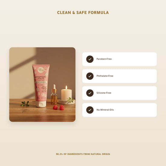 [EN] Organic Coconut & Raspberry Vinegar Shampoo for All Hair Types – Certified Organic | Born to Bio Vichy – slide 3