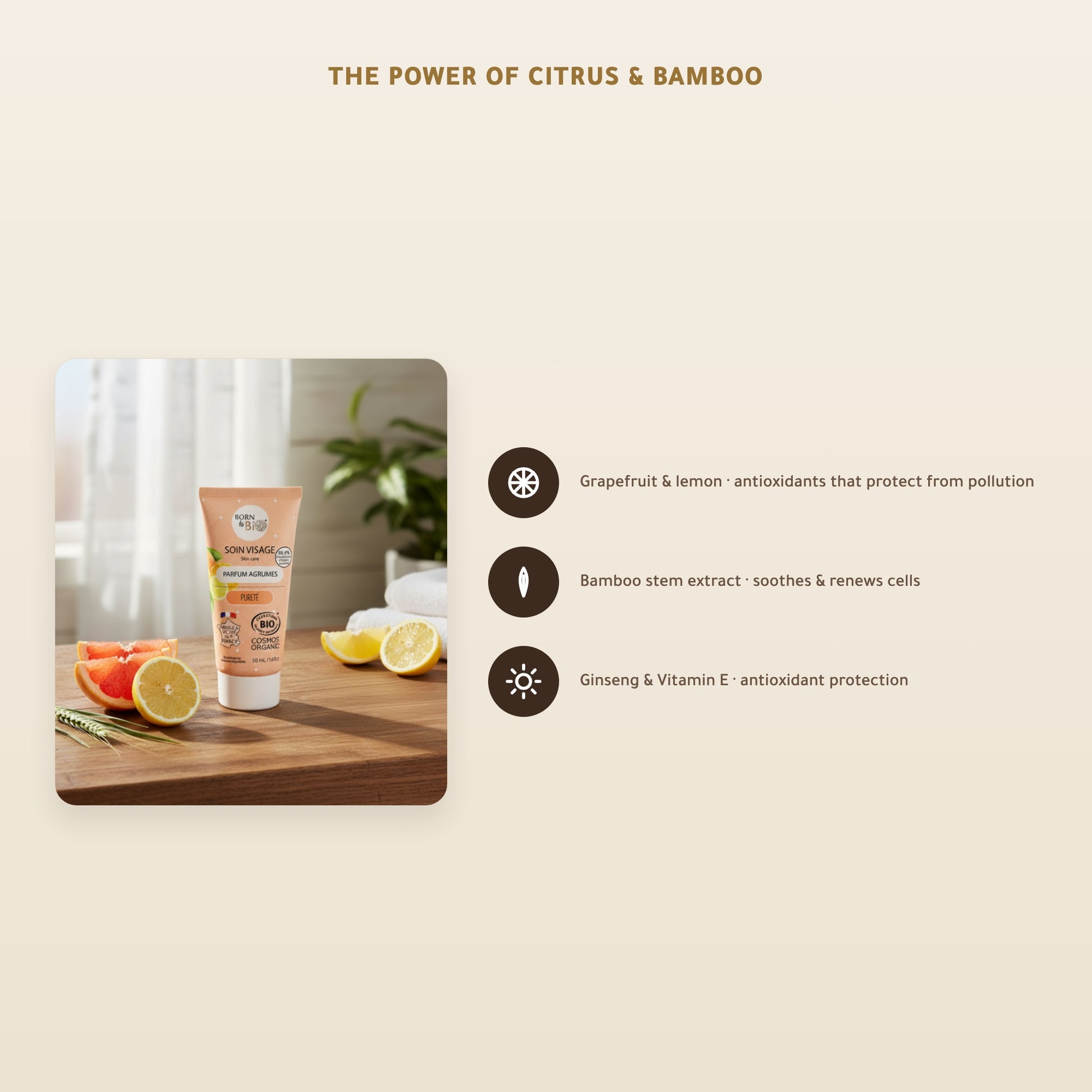 [EN] Organic Purity Face Cream – Made in Vichy, France | Born to Bio Vichy – slide 3