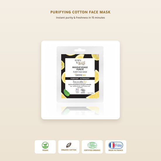 Organic Purity Cotton Face Mask – Made in Vichy, France | Born to Bio Vichy – slide 1