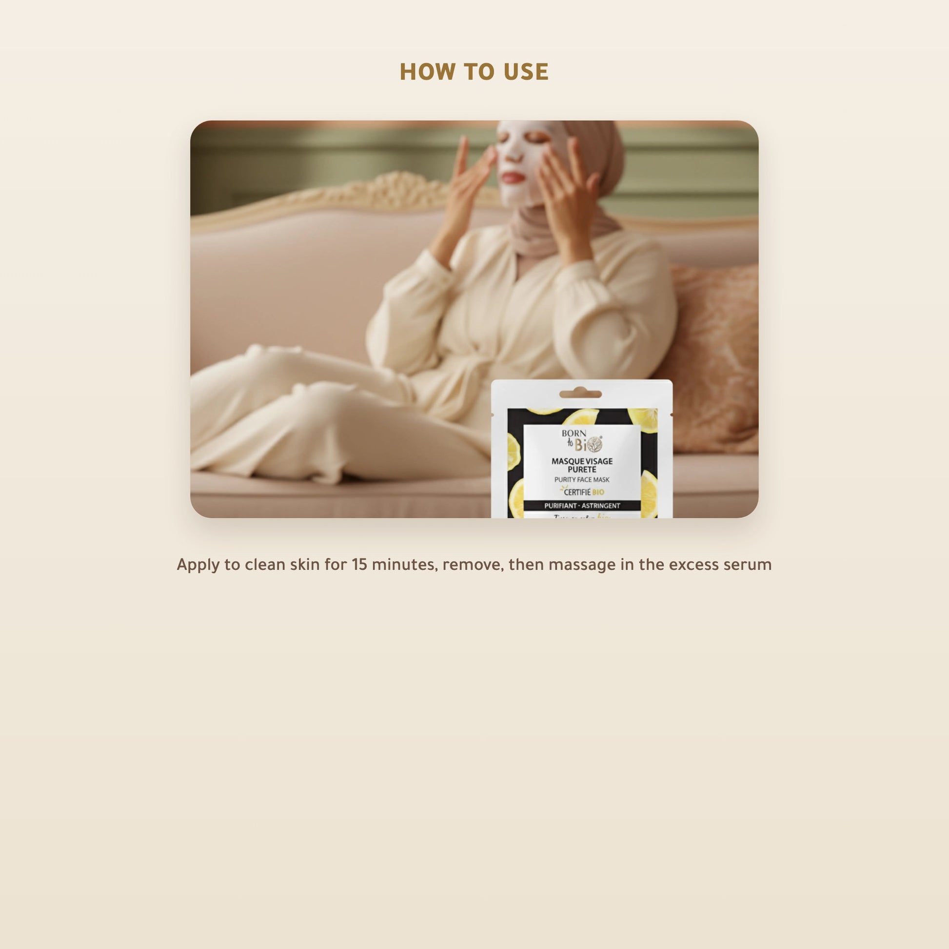 Organic Purity Cotton Face Mask – Made in Vichy, France | Born to Bio Vichy – slide 4