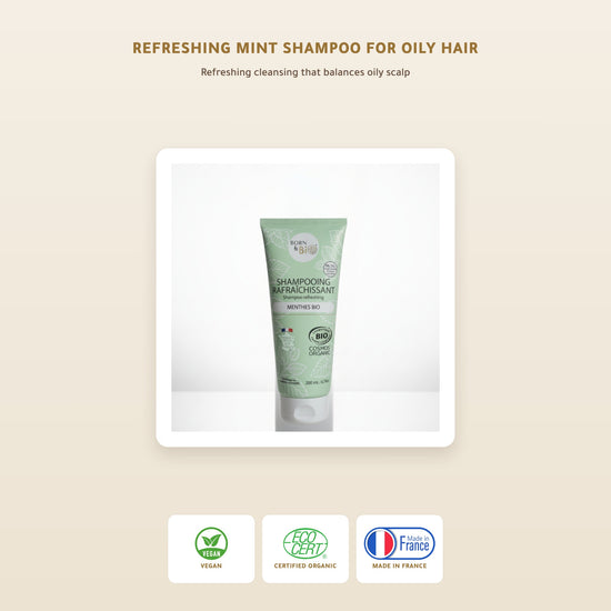 Refreshing Mint Shampoo for Oily Hair – Certified Organic | Born to Bio Vichy – slide 1