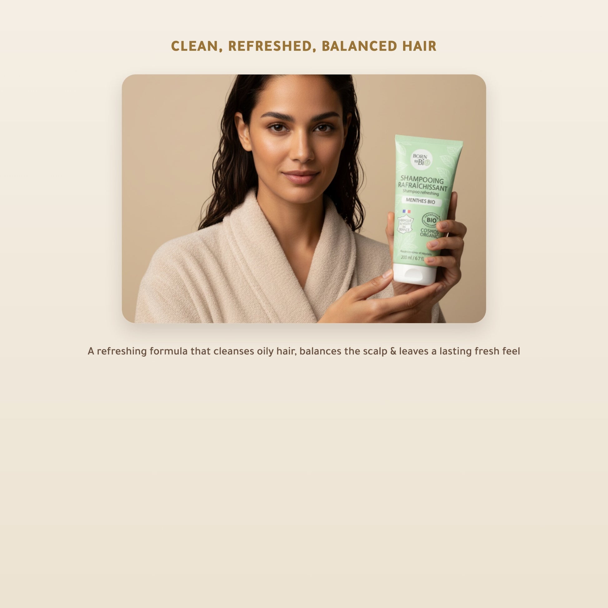 Refreshing Mint Shampoo for Oily Hair – Certified Organic | Born to Bio Vichy – slide 4