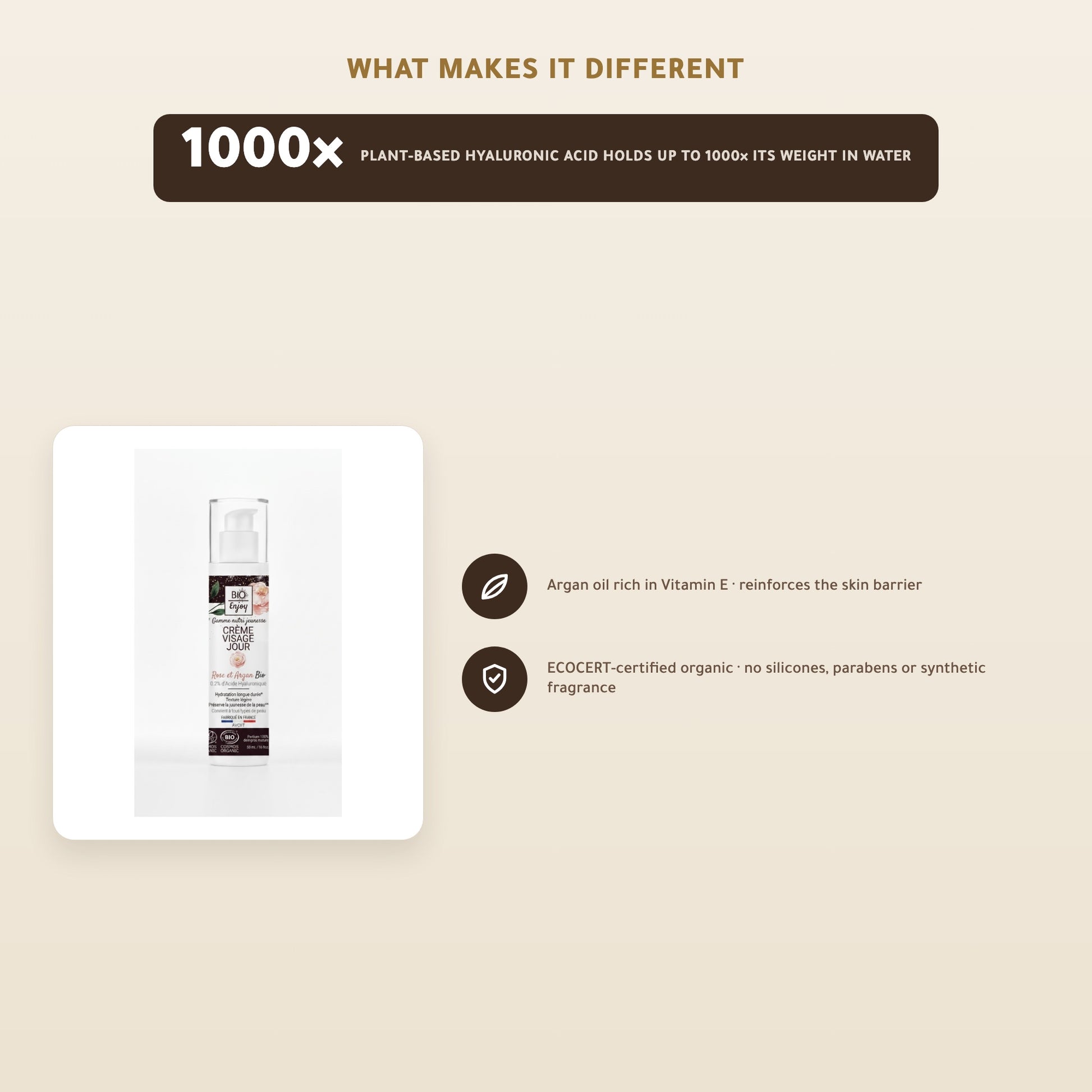 [EN] Organic Rose & Argan Day Cream – Certified Organic | Born to Bio Vichy – slide 2