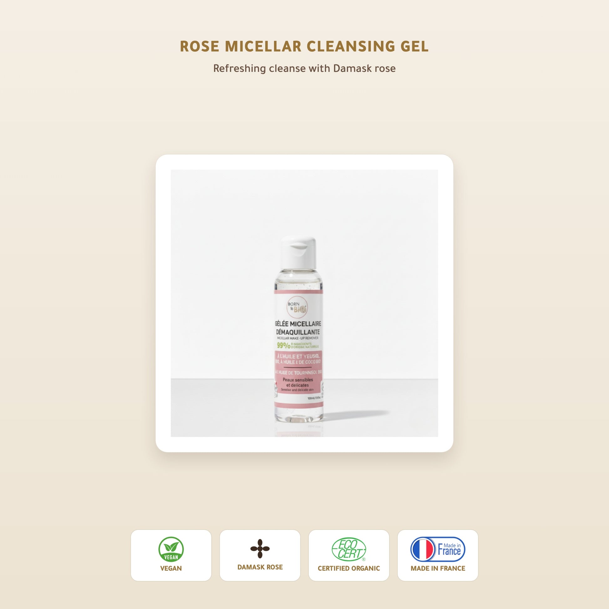 [EN] Organic Micellar Cleansing Gel– Certified Organic | Born to Bio Vichy – slide 1