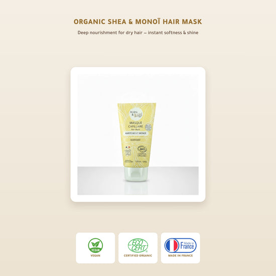 [EN] Organic Shea & Monoï Hair Mask for Dry Hair – Certified Organic | Born to Bio Vichy – slide 1