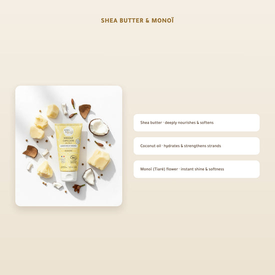[EN] Organic Shea & Monoï Hair Mask for Dry Hair – Certified Organic | Born to Bio Vichy – slide 3
