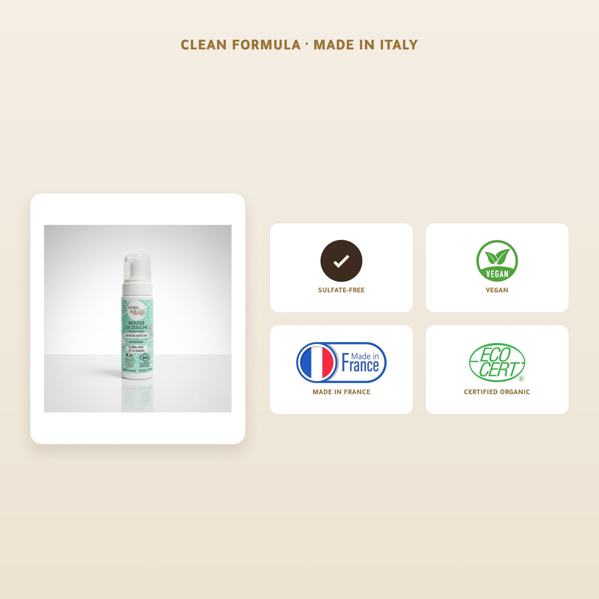 [EN] Organic Green Mint Shower Foam – Certified Organic | Born to Bio Vichy – slide 6
