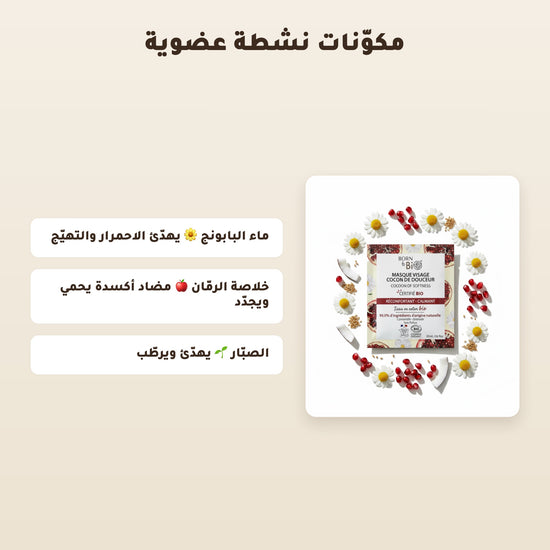 قناع العناية المهدّئة بالبشرة الحساسة – مُعتمد عضويًا | بورن تو بيو فيشي – 3