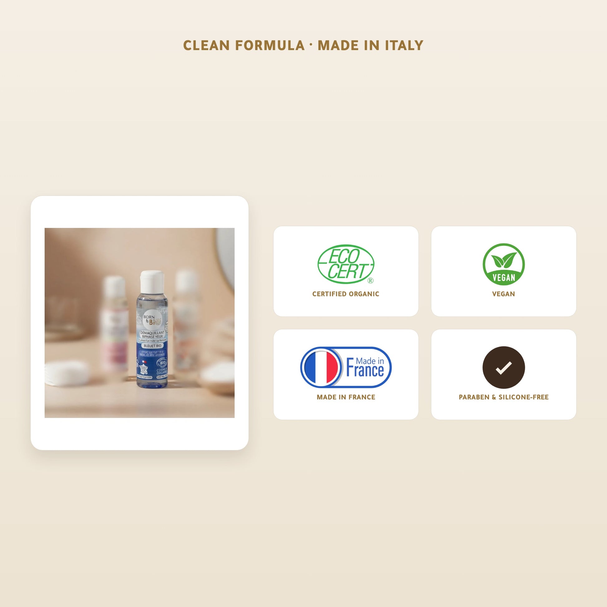 [EN] Certified Organic Waterproof Eye Makeup Remover - Born to Bio Vichy France – slide 5