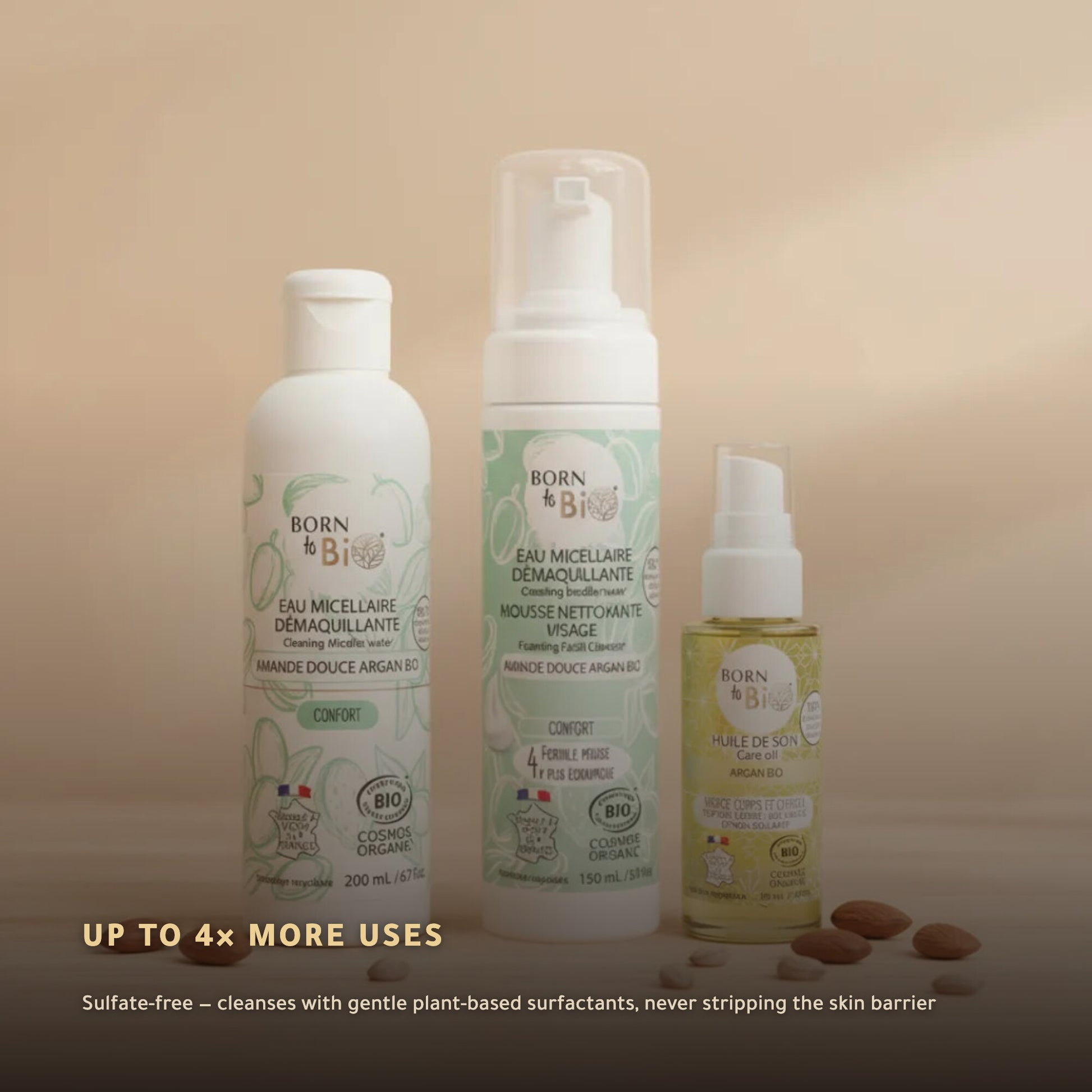 Organic Almond & Argan Face Cleansing Foam | Born to Bio Vichy – slide 5