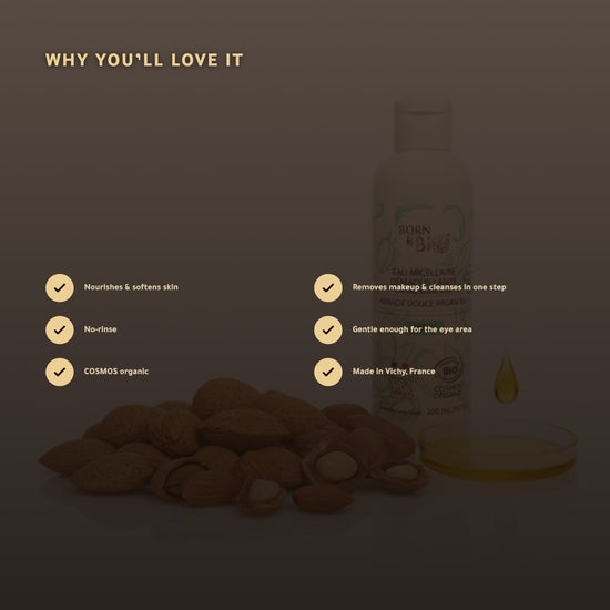 Organic Almond & Argan Micellar Water – Made in Vichy, France | Born to Bio Vichy – slide 2