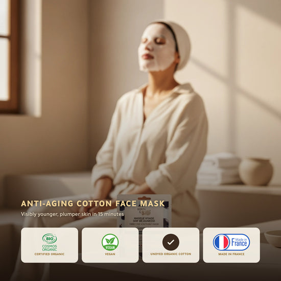 Organic Anti-Aging Cotton Face Mask – Made in Vichy, France | Born to Bio Vichy – slide 1