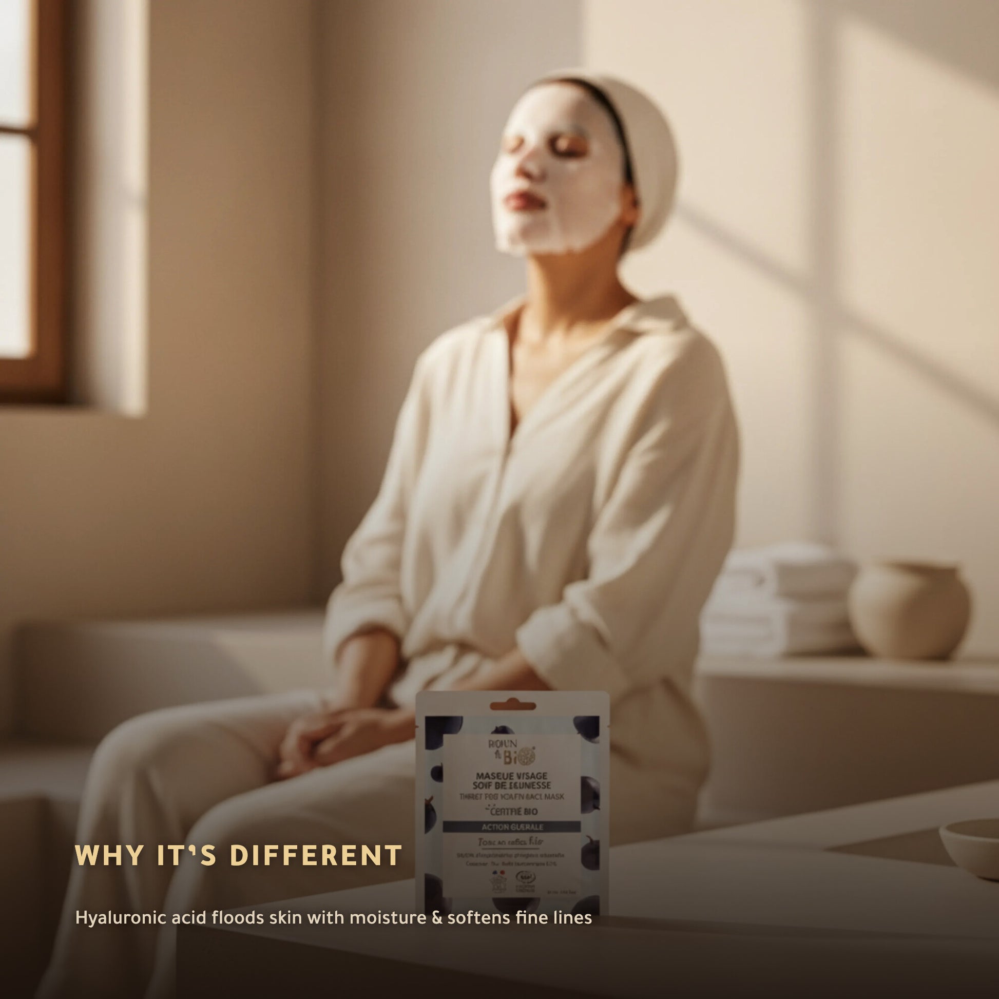 Organic Anti-Aging Cotton Face Mask – Made in Vichy, France | Born to Bio Vichy – slide 4
