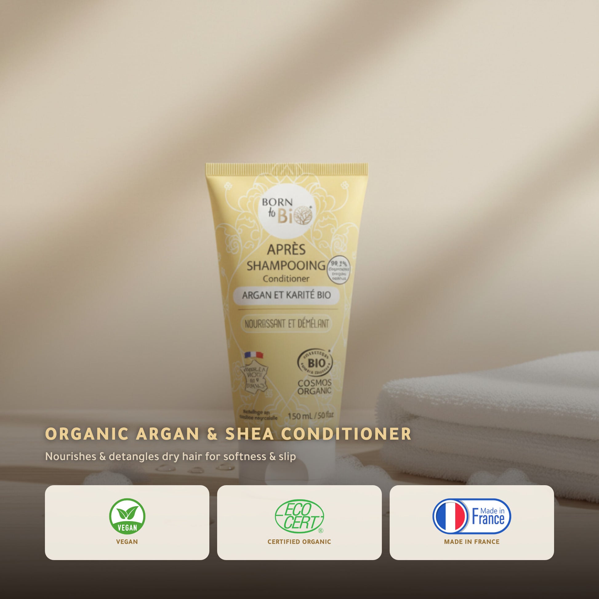 Argan & Shea Conditioner – Certified Organic | Born to Bio Vichy – slide 1