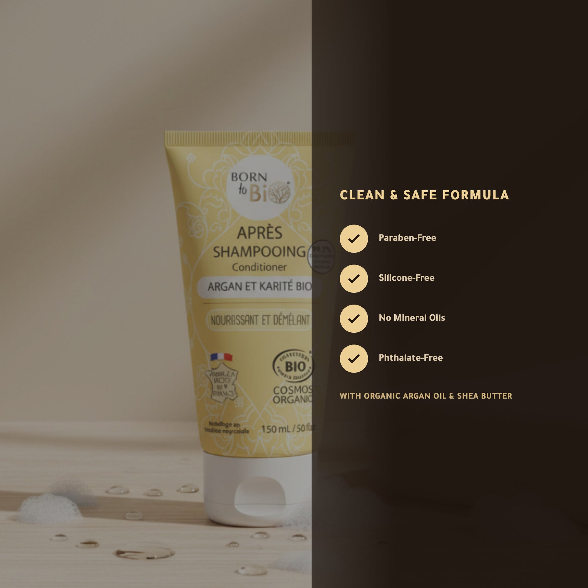 Argan & Shea Conditioner – Certified Organic | Born to Bio Vichy – slide 3