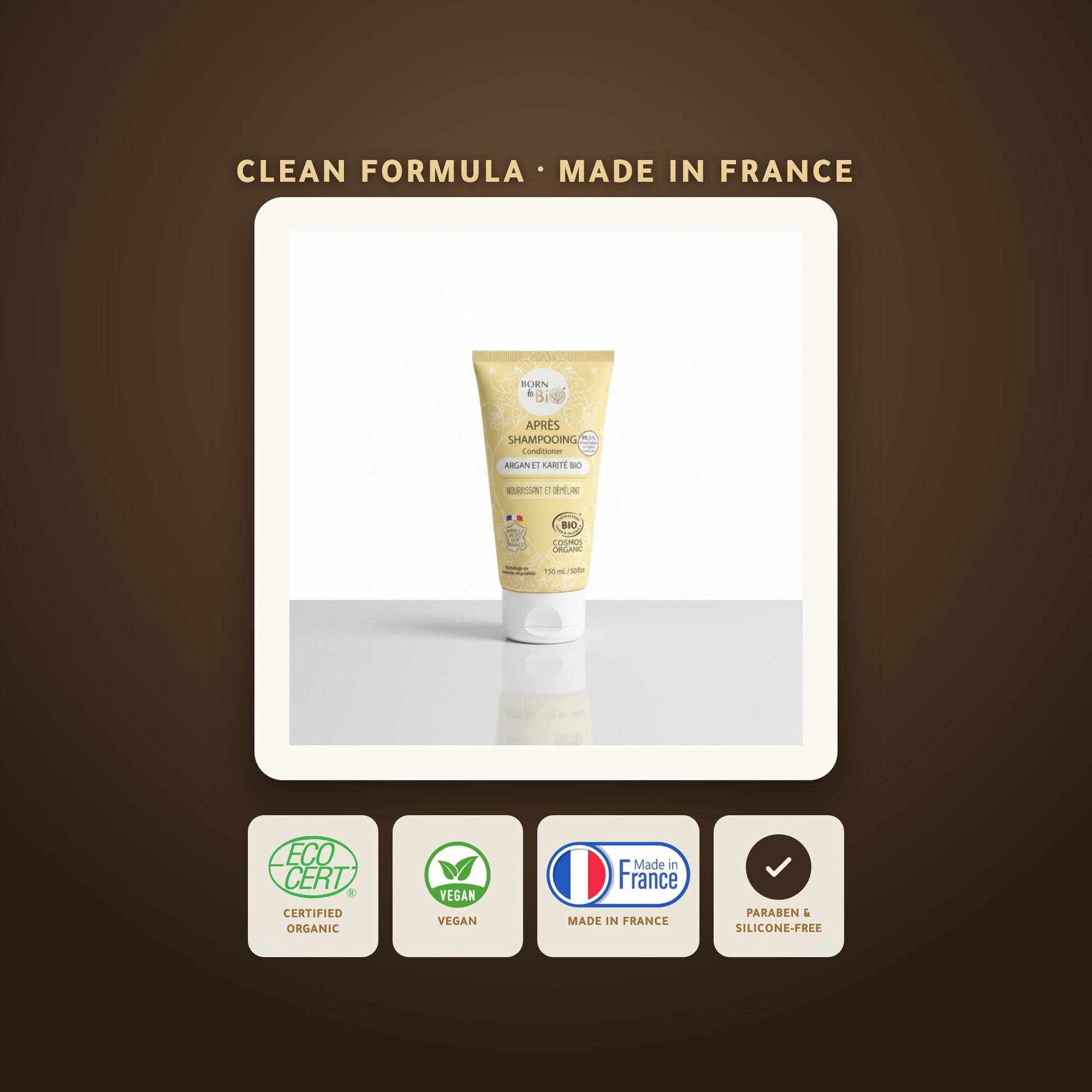 Argan & Shea Conditioner – Certified Organic | Born to Bio Vichy – slide 6
